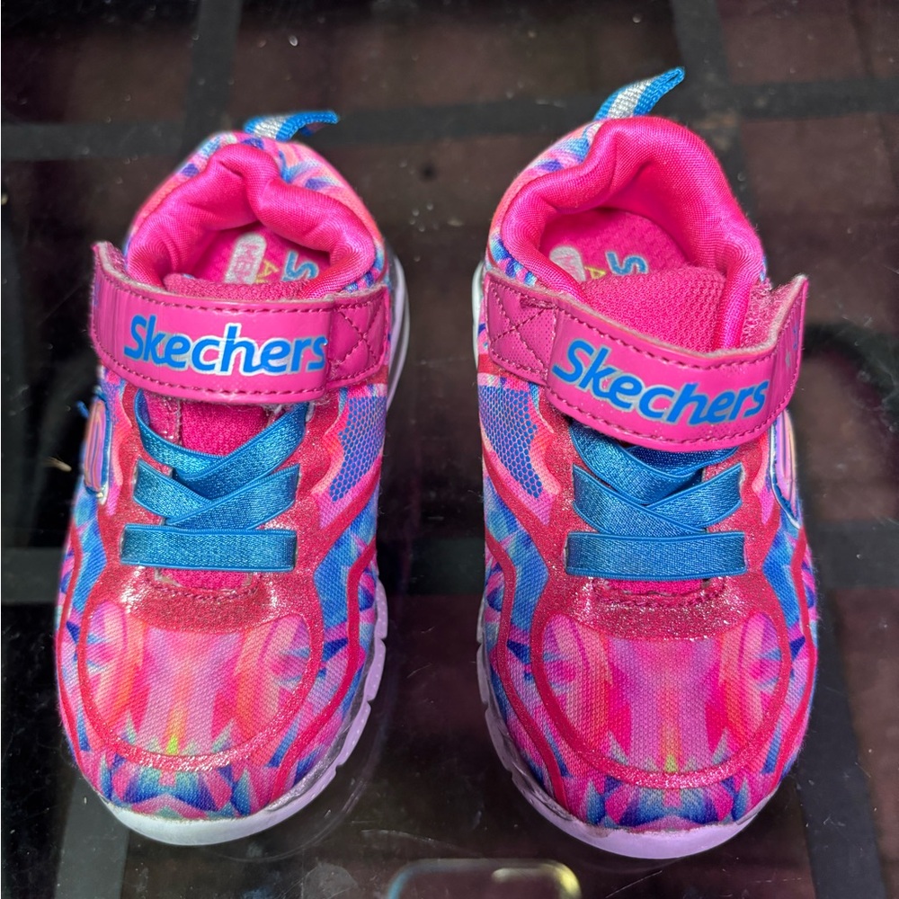 Skechers Kids' Vibrant Pink and Blue Sneakers